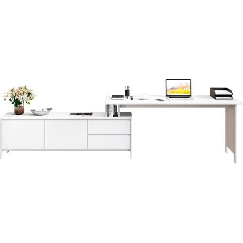 Schreibtisch OTTO HOME "Luven, aus Massivholz", weiß, B:170cm H:76cm T:60cm, Tische, Schreibtisch, in 2 Breiten, variable Nutzung als Schreibtisch